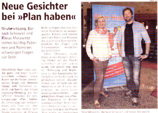 Neue Gesichter bei Plan haben - Barbara Schüssler und Tobias Morawietz